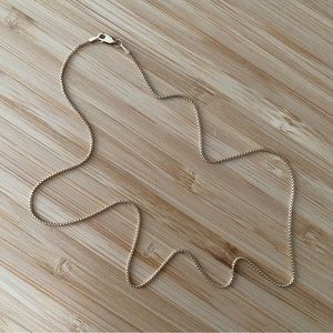 14k gold filled rounded box chain 18”